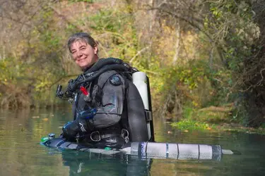 Christiane Mette Höhlentauchen